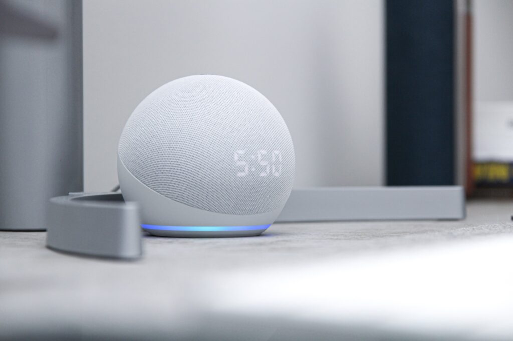 Amazon alexa clock smart voice assistant